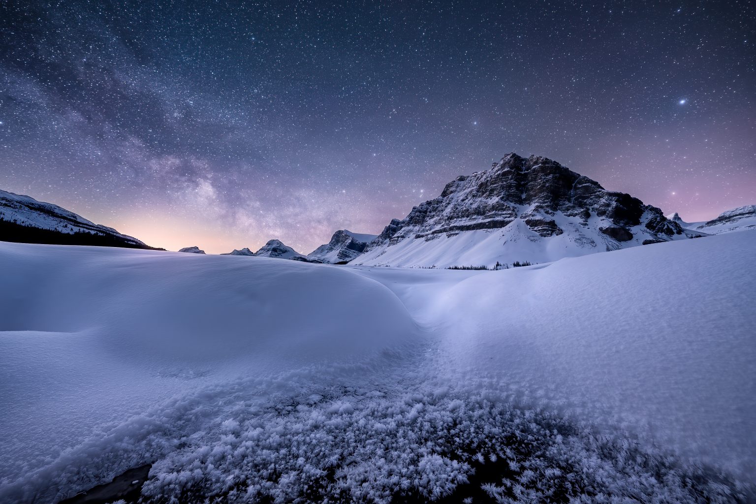 bow-lake-winter-milky-way - Astralis Photography